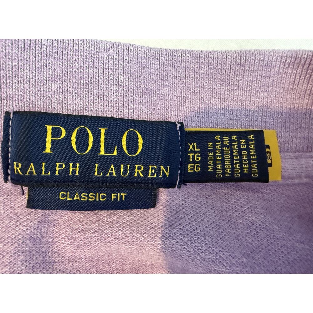 Polo Ralph Lauren Blue Label Men's Classic Fit 100% Cotton Polo Purple Size XL - Picture 4 of 6
